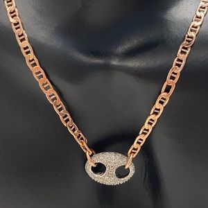 Sterling Silver diamond pendant necklace